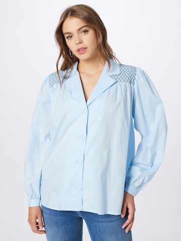 Résumé - Blusa 'Kathia' en azul: frente