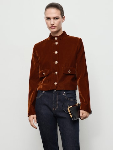 MANGO Prechodná bunda 'CLAUDI' - Hnedá: predná strana