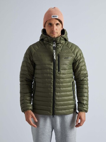 JACK1T Athletic Jacket 'SATEL1TE' in Green: front