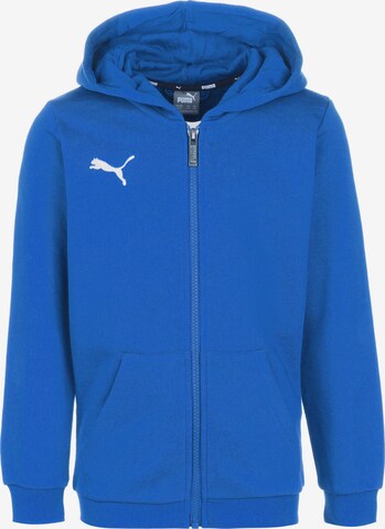 PUMA Athletic Zip-Up Hoodie in Blue: front