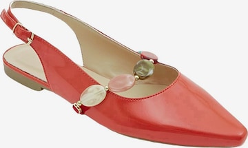 Desa Slingback Pumps 'Ballerinas' in Red: front