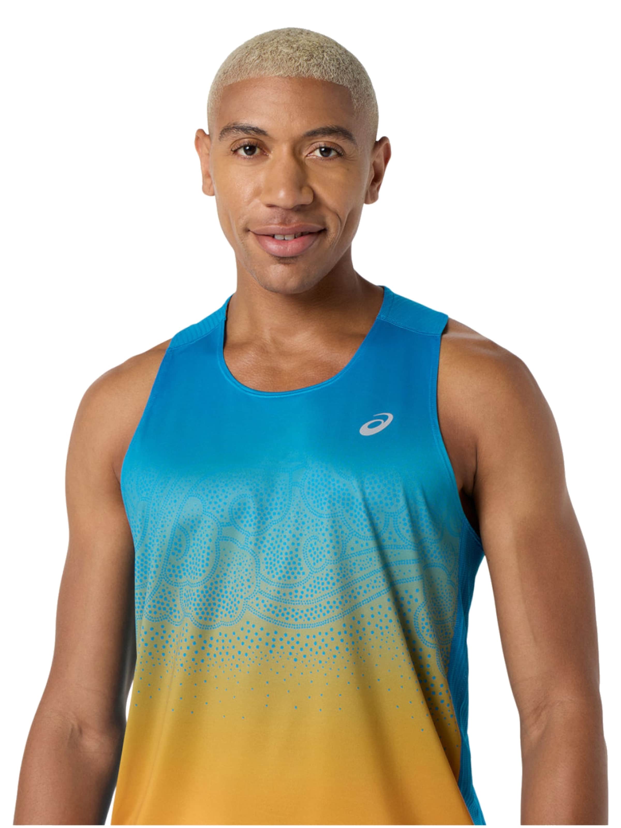 ASICS Shirt 'ASICS Road Fade Singlet' in Blauw