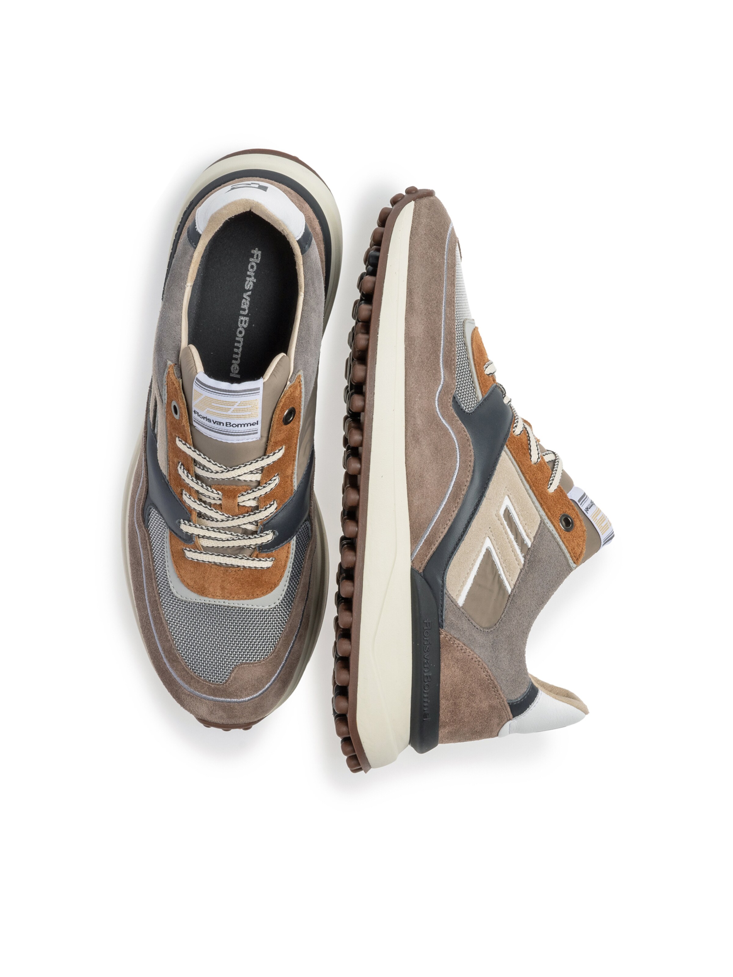 Baskets basses 'Noppi 29' Floris van Bommel en marron