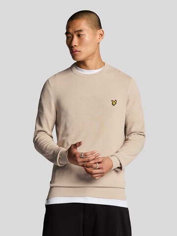 Lyle & Scott Trui in Beige: voorkant