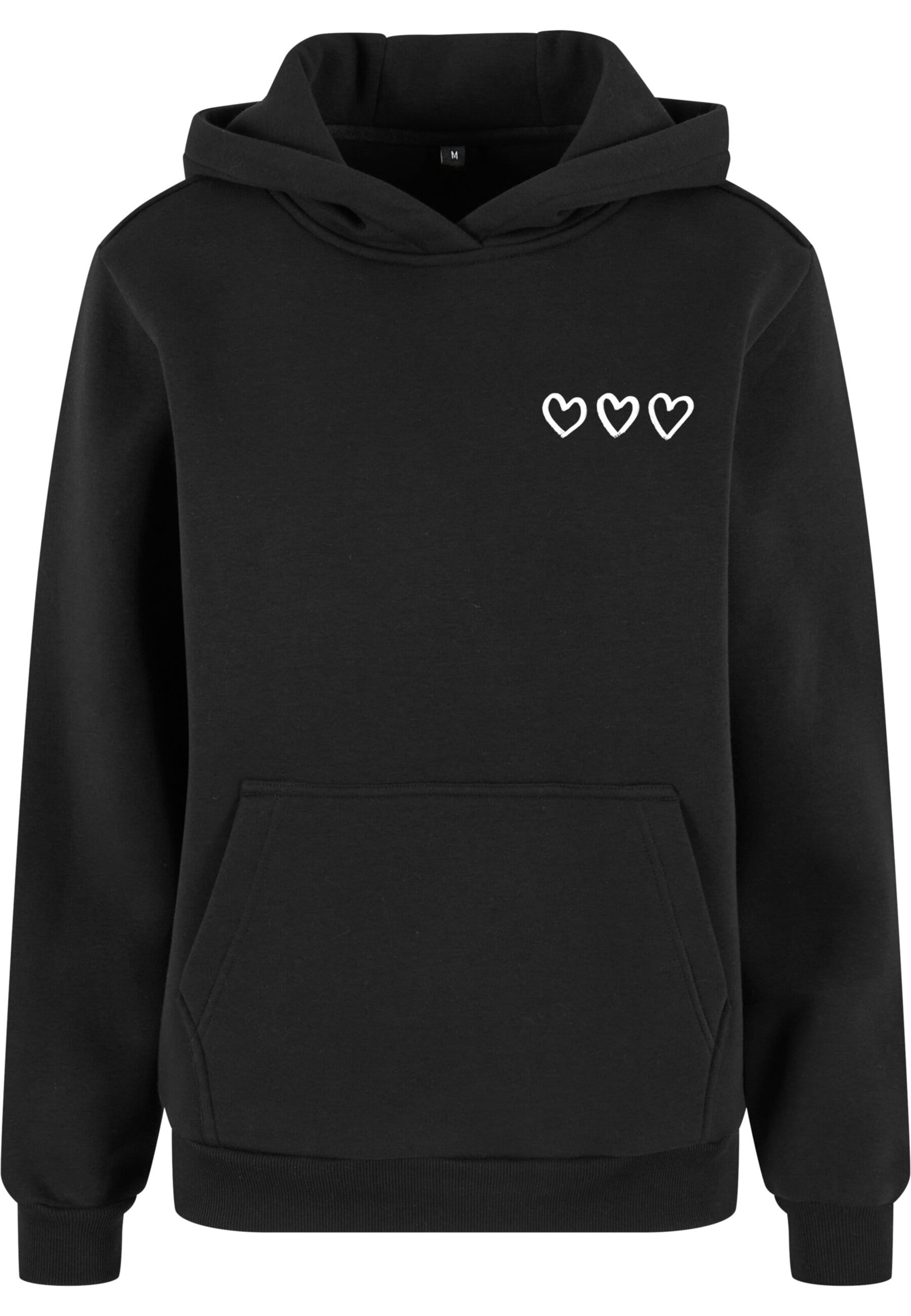 Miss Tee Sweatshirt 'Three In A Row' in Black: front