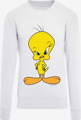 Sweat-shirt 'Looney Tunes Angry Tweety' F4NT4STIC en blanc : devant
