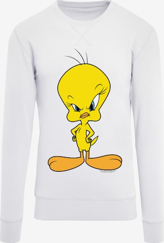 F4NT4STIC Sweatshirt 'Looney Tunes Angry Tweety' in Wit: voorkant