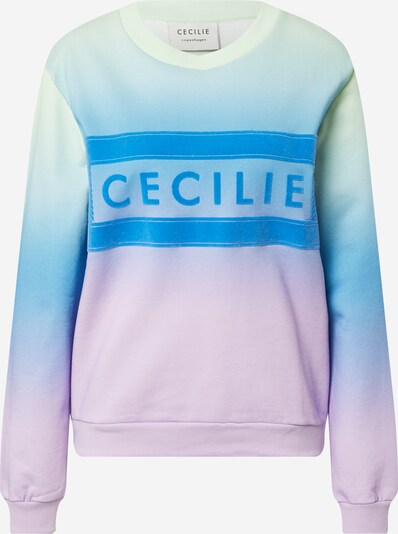 Cecilie Copenhagen Sweatshirt 'Manila Rainbow' i himmelsblå / ljuslila, Produktvy