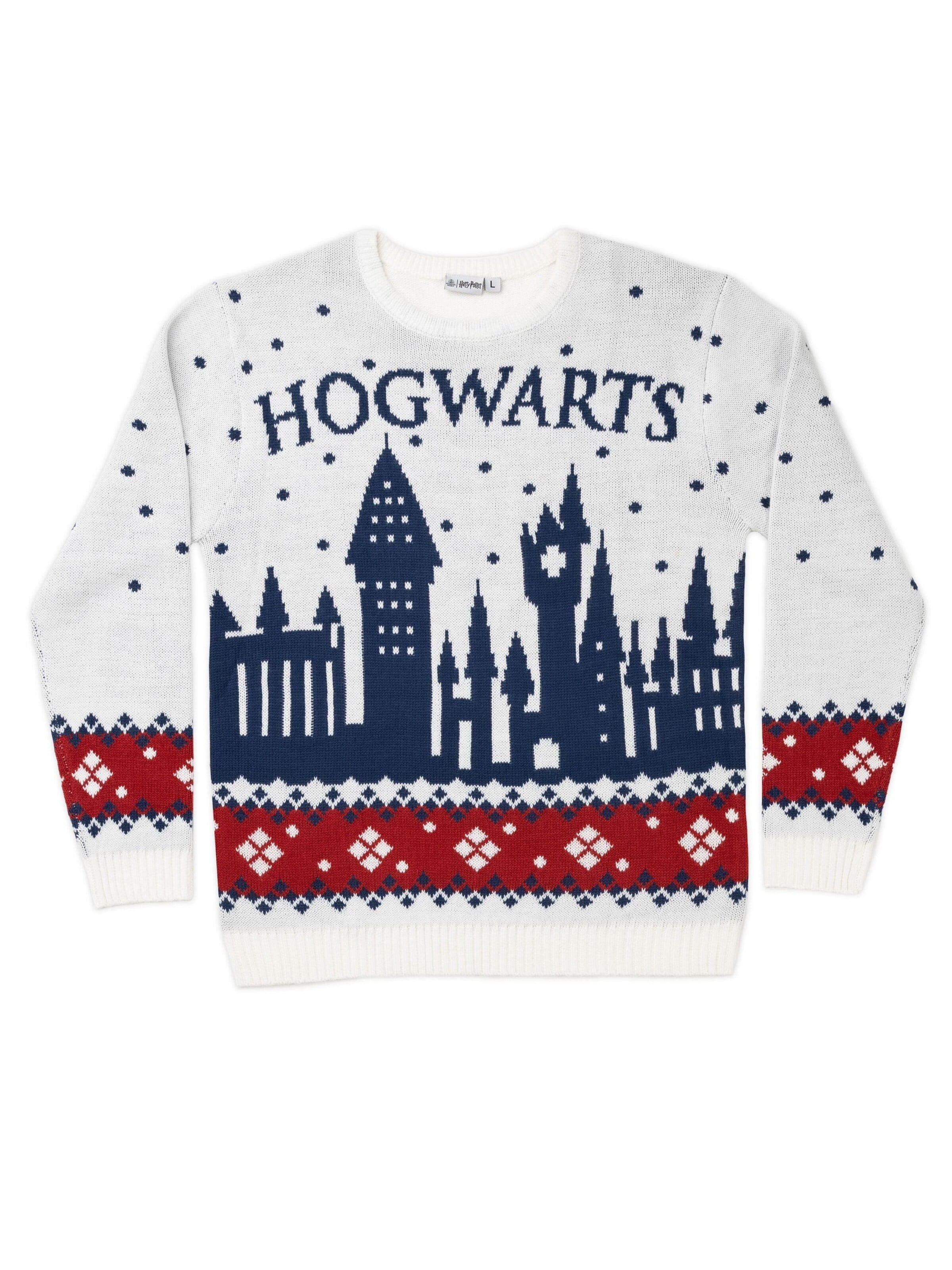 Harry Potter Pullover 'Weihnachtspullover Hogwarts' in Weiß