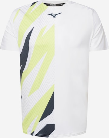 MIZUNO - Camisa funcionais 'Shadow' em branco: frente