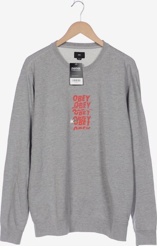 Obey Sweatshirt & Zip-Up Hoodie in XL in Grey: front