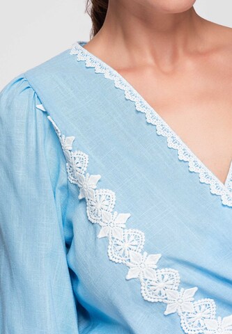 Ombre Blouse in Blauw