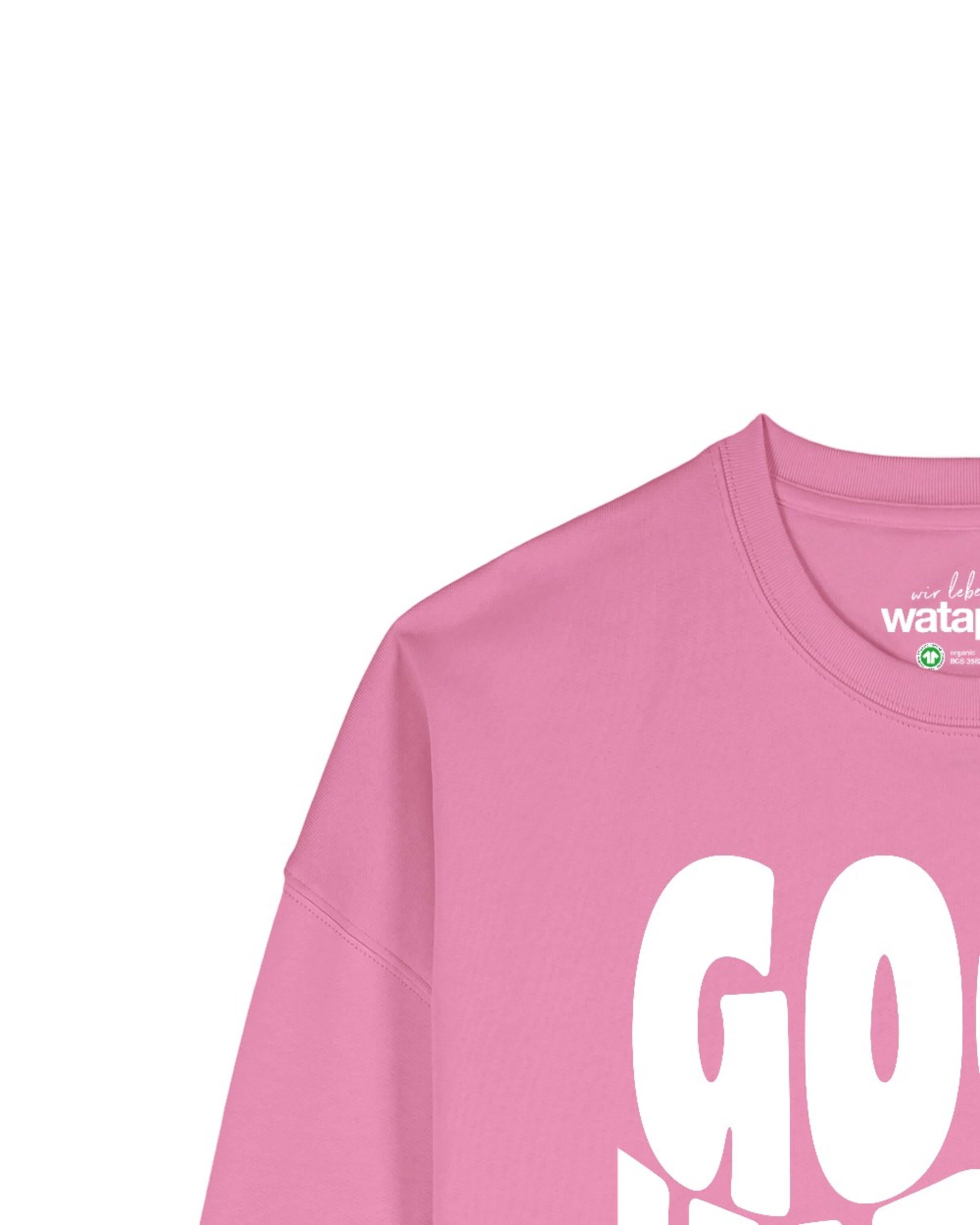 Watapparel Sweatshirt 'Good vibes only ' in Roze