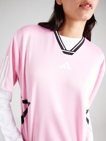 ADIDAS SPORTSWEAR Performance shirt 'TIRO Q1' in Pink