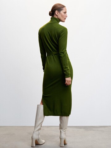 MANGO Úpletové šaty – zelená