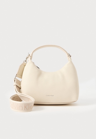 Calvin Klein Shoulder Bag in Beige: front