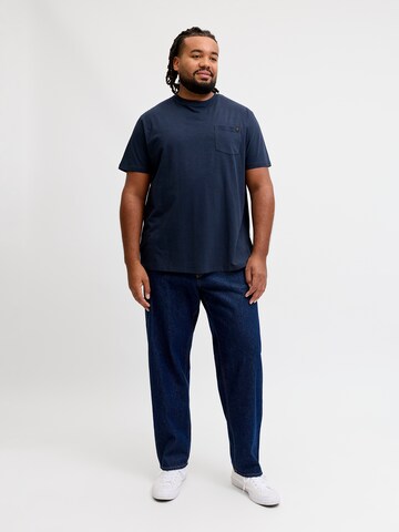 Maglietta 'JJEDOVER' di Jack & Jones Plus in blu