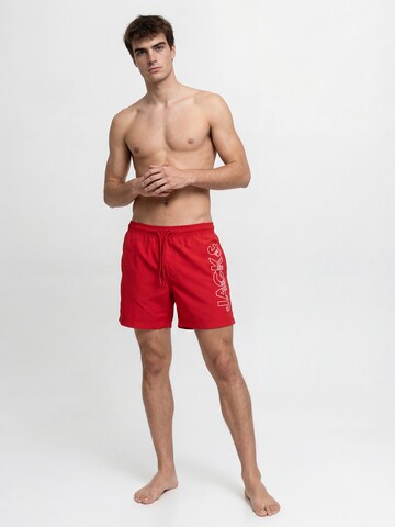 JACK & JONES Шорти за плуване 'JPSTMAUI' в червено