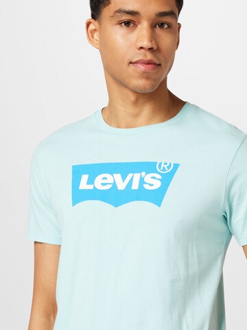 LEVI'S ® Regular Shirt 'Graphic Crewneck Tee' in Blau
