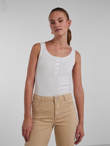 Top 'PCKitte' di PIECES in bianco: frontale