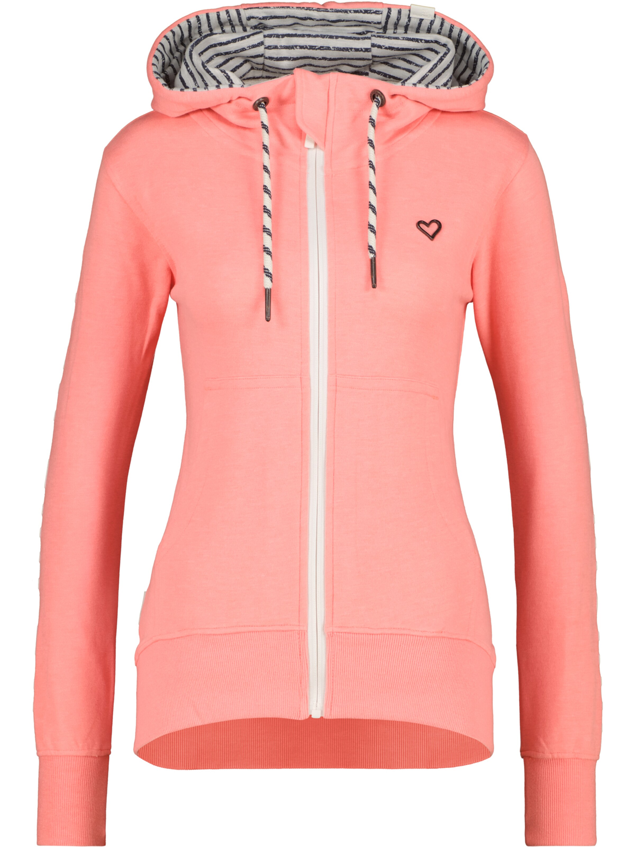 alife & kickin - Sudadera con cremallera 'Jessy' en naranja: frente