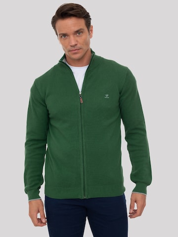 Sir Raymond Tailor Knit Cardigan 'Mass' in Green: front