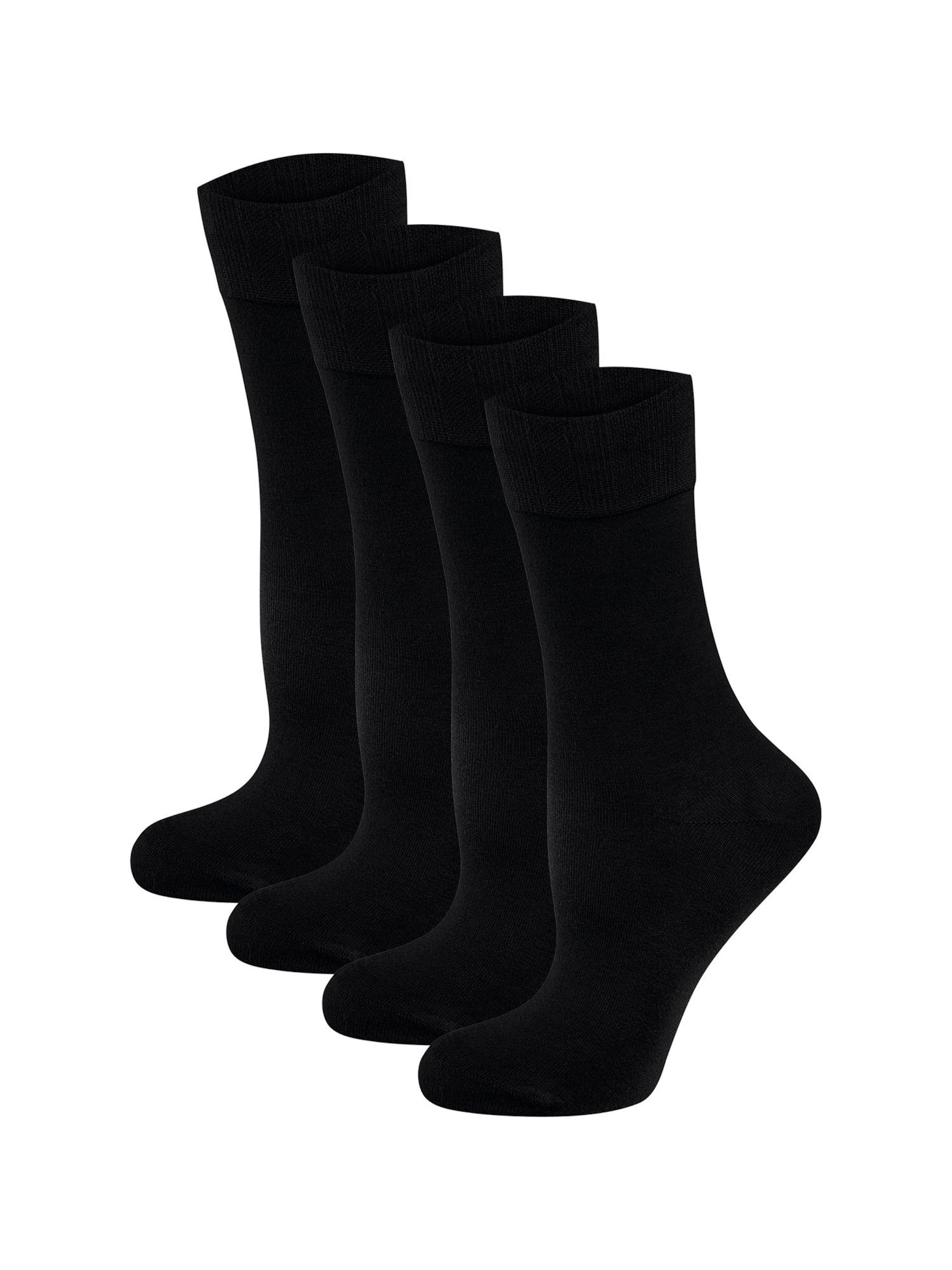 Chaussettes ' Bambus Komfortbund ' Nur Die en noir : devant
