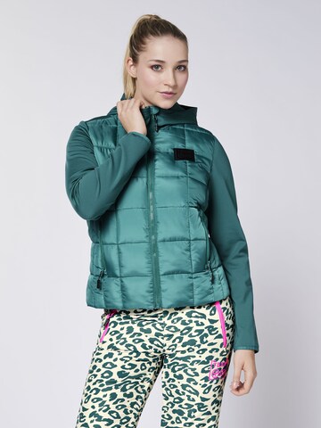 CHIEMSEE Jacke ' im Materialmix ' in Blau: Vorderseite