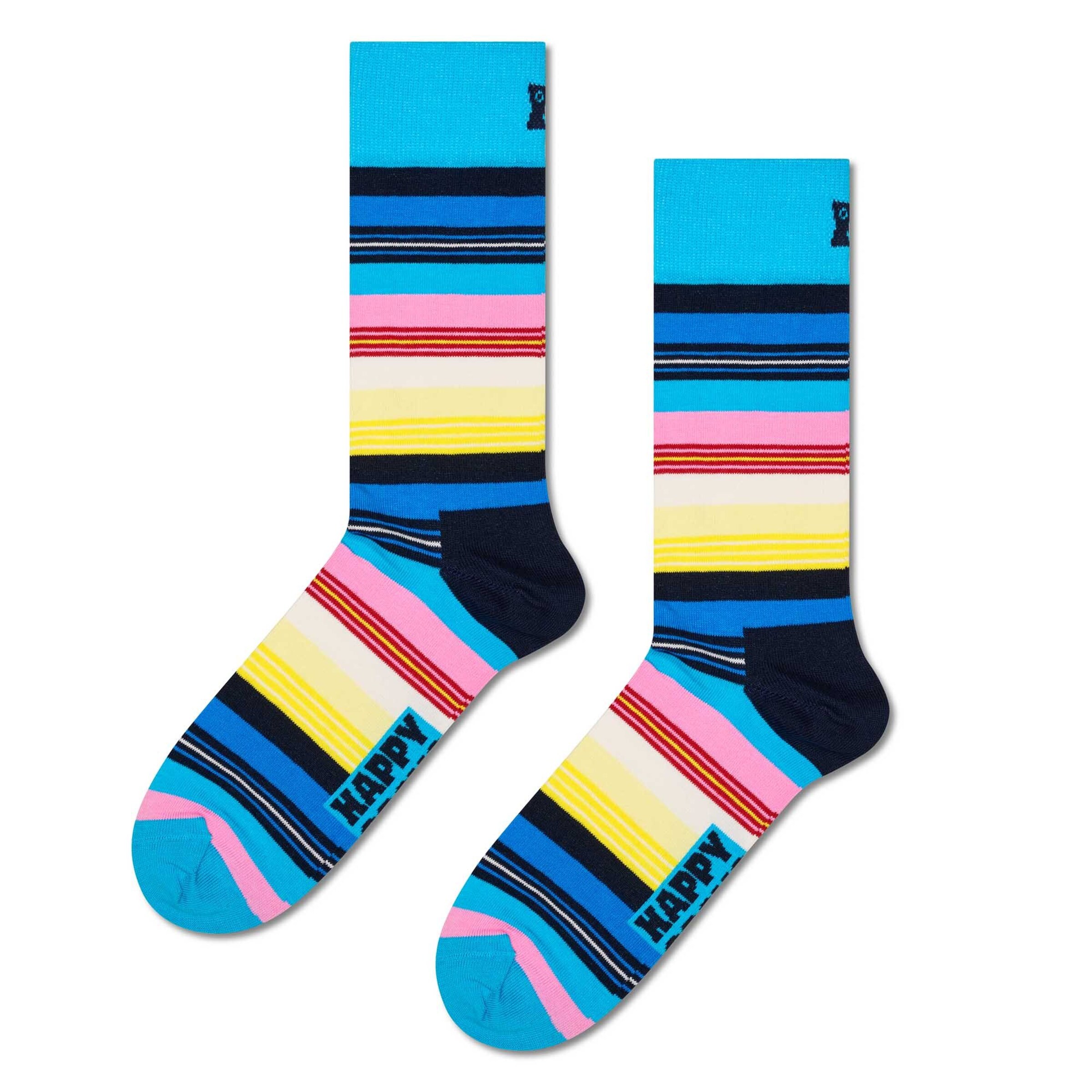 Happy Socks Ponožky 'Cheks and Stripes' – modrá
