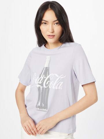 T-shirt 'COCA COLA' ONLY en violet : devant