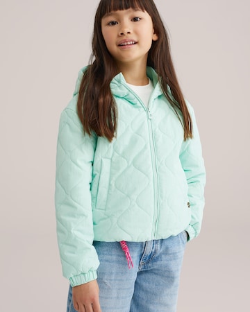 WE Fashion Přechodná bunda – zelená: přední strana