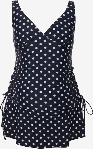 Ulla Popken Tankini in Blauw: voorkant