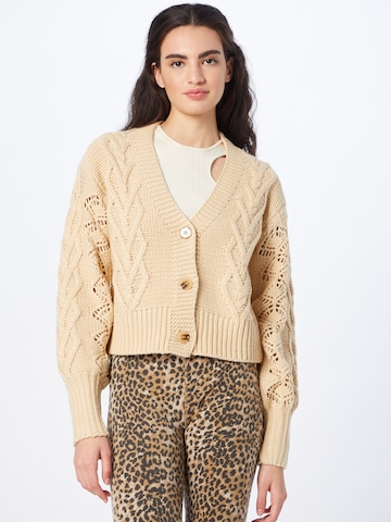 Cardigan Warehouse en beige : devant