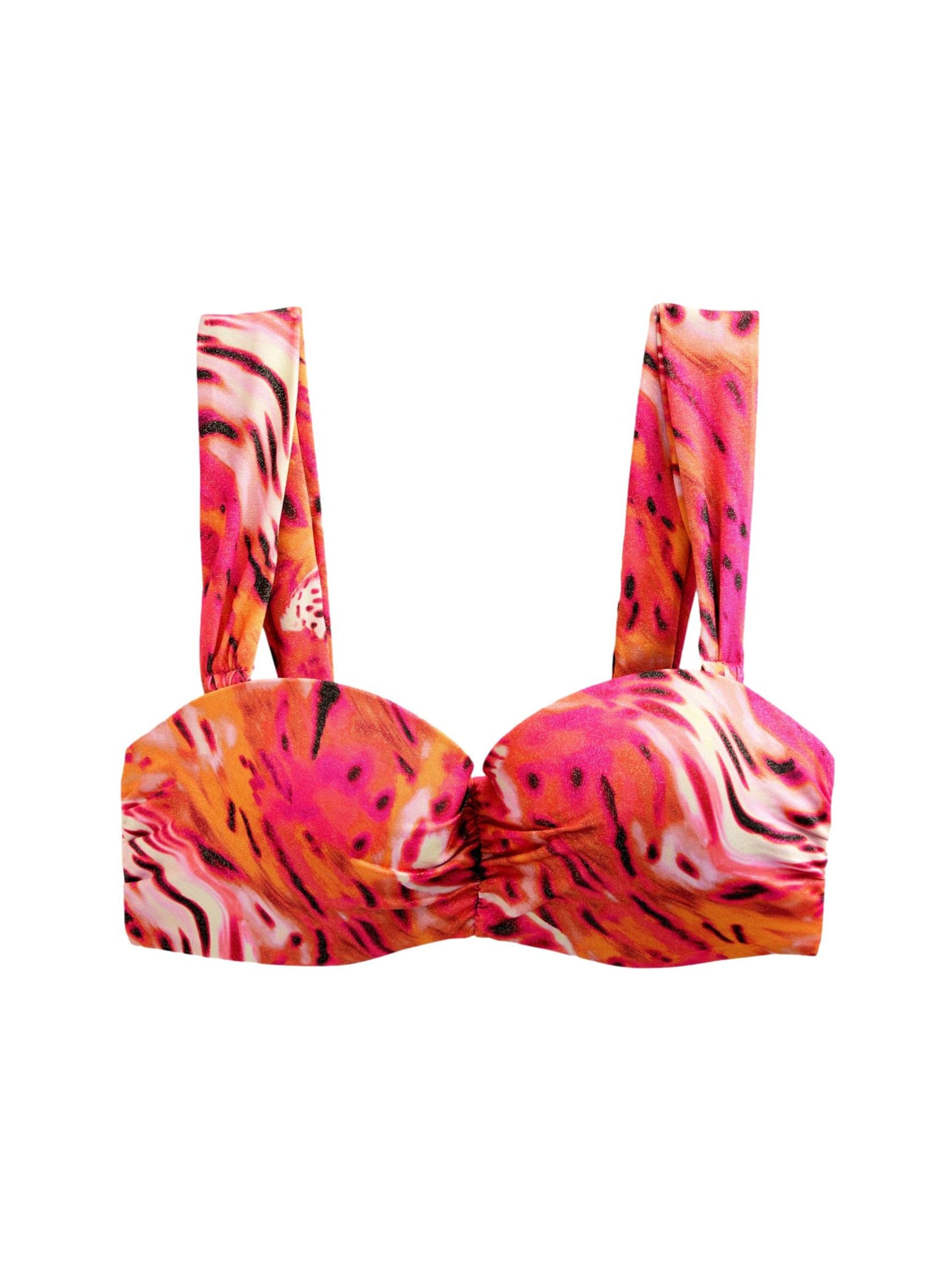 Next Бандо Верх бикини в Ярко-розовый: спереди