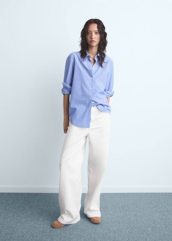 MANGO Wide Leg Jeans in Weiß