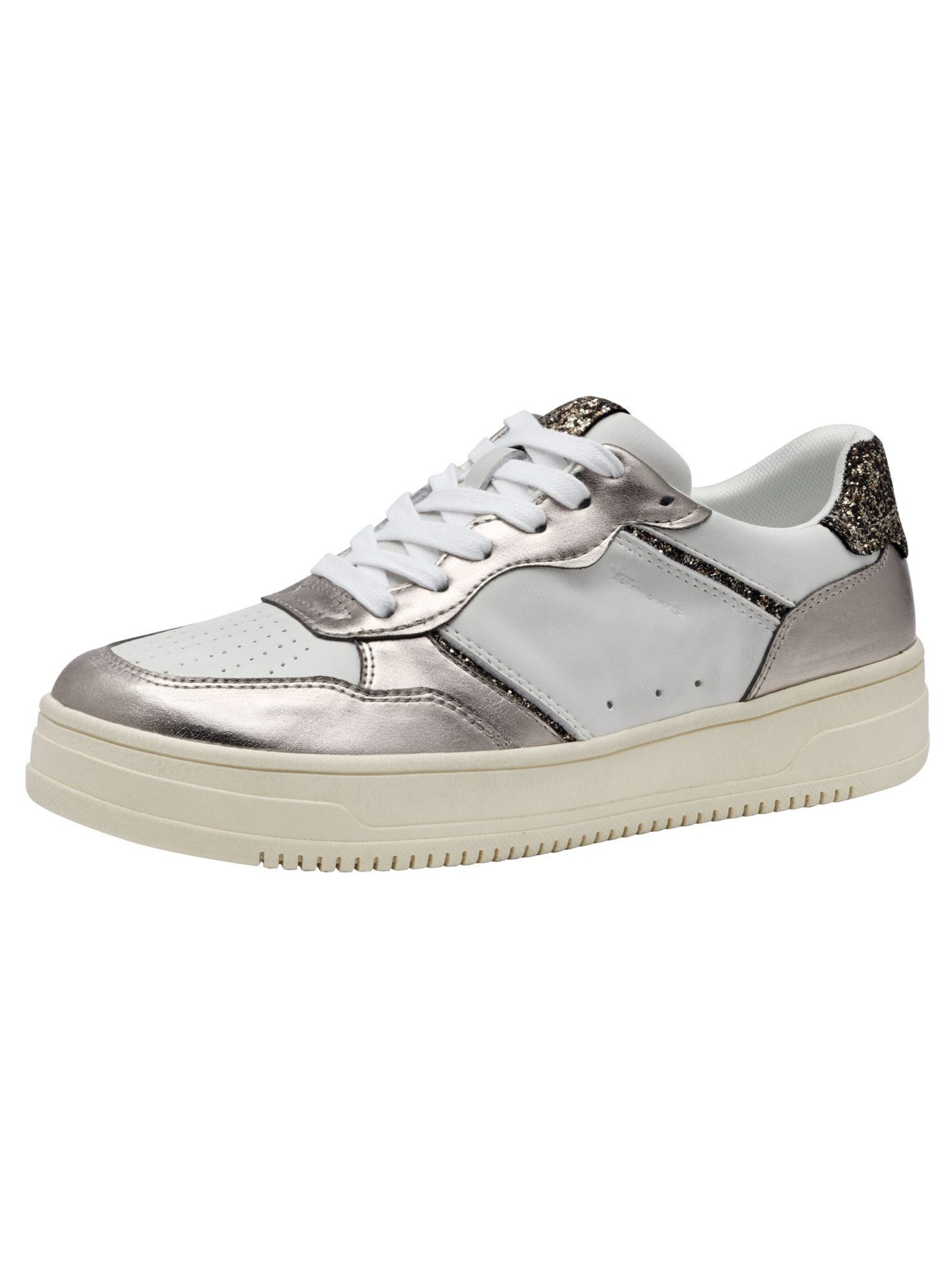 Tamaris Sneakers laag in Zilver: voorkant