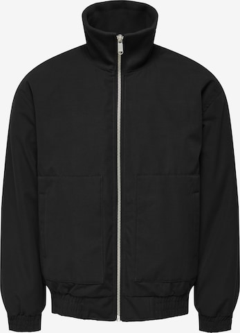 Only & Sons Winter Parka in Black: front