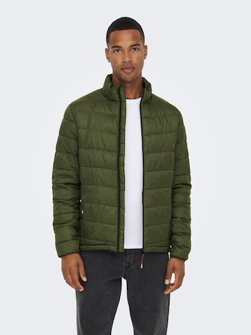 Only & Sons - Chaqueta de entretiempo 'Carven' en verde: frente