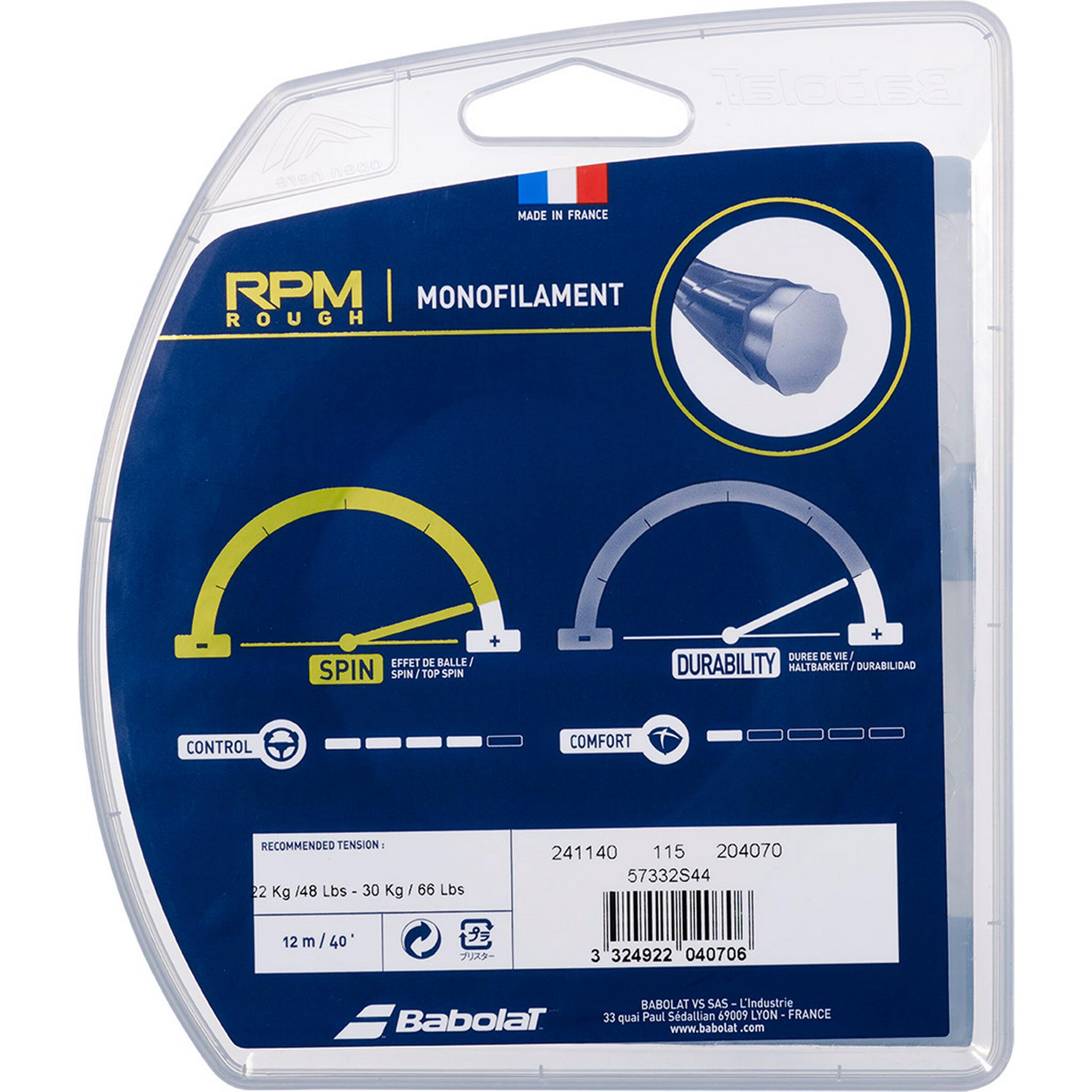 Babolat Racket Strings 'RPM ROUGH' in Blue