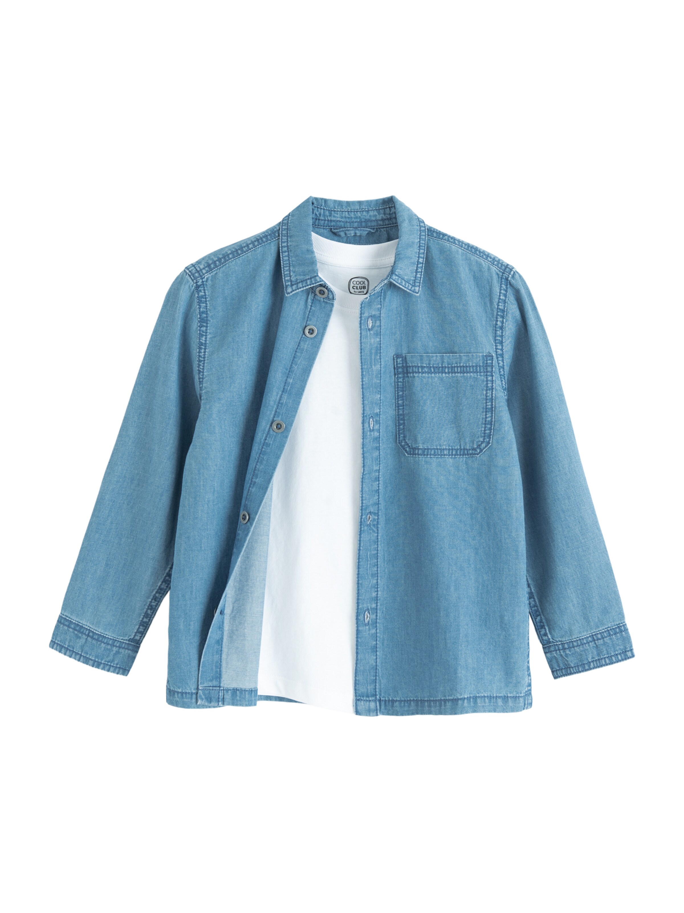 Coupe regular Chemise Cool Club en bleu : devant