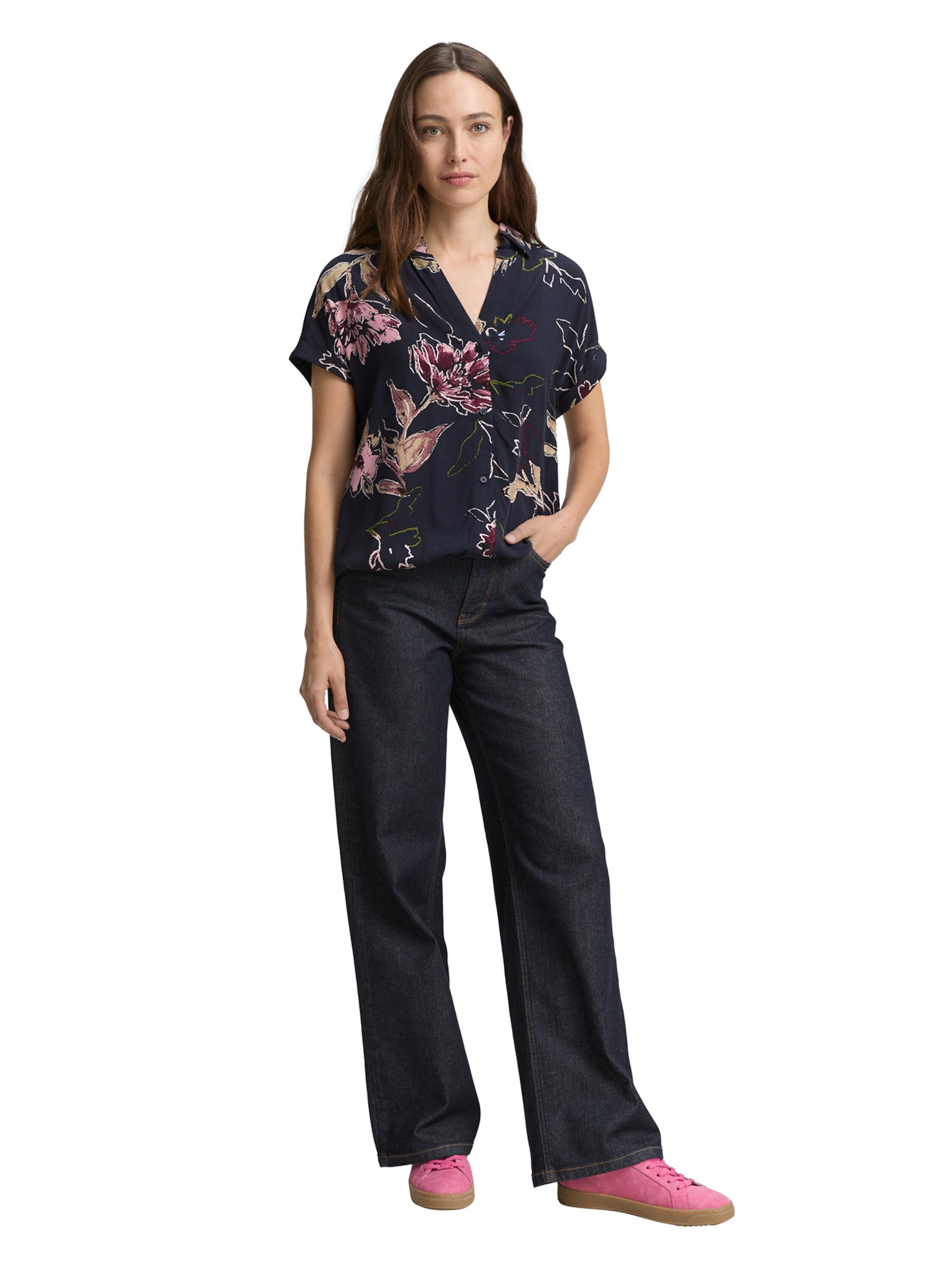 TOM TAILOR Bluse in Blau