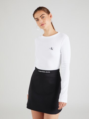 balta Calvin Klein Jeans Marškinėliai: priekis