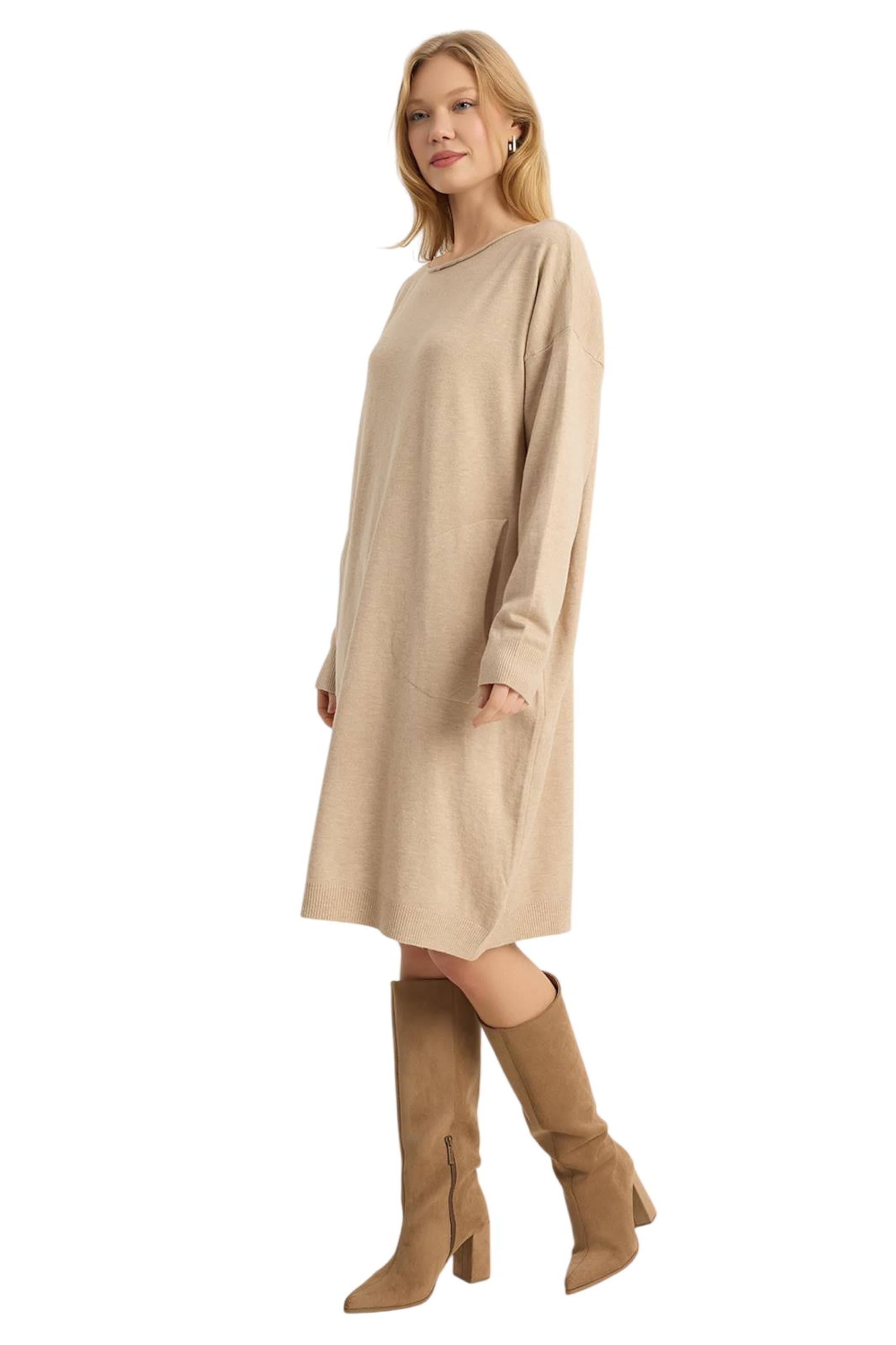 Robes en maille HOME STORE en beige