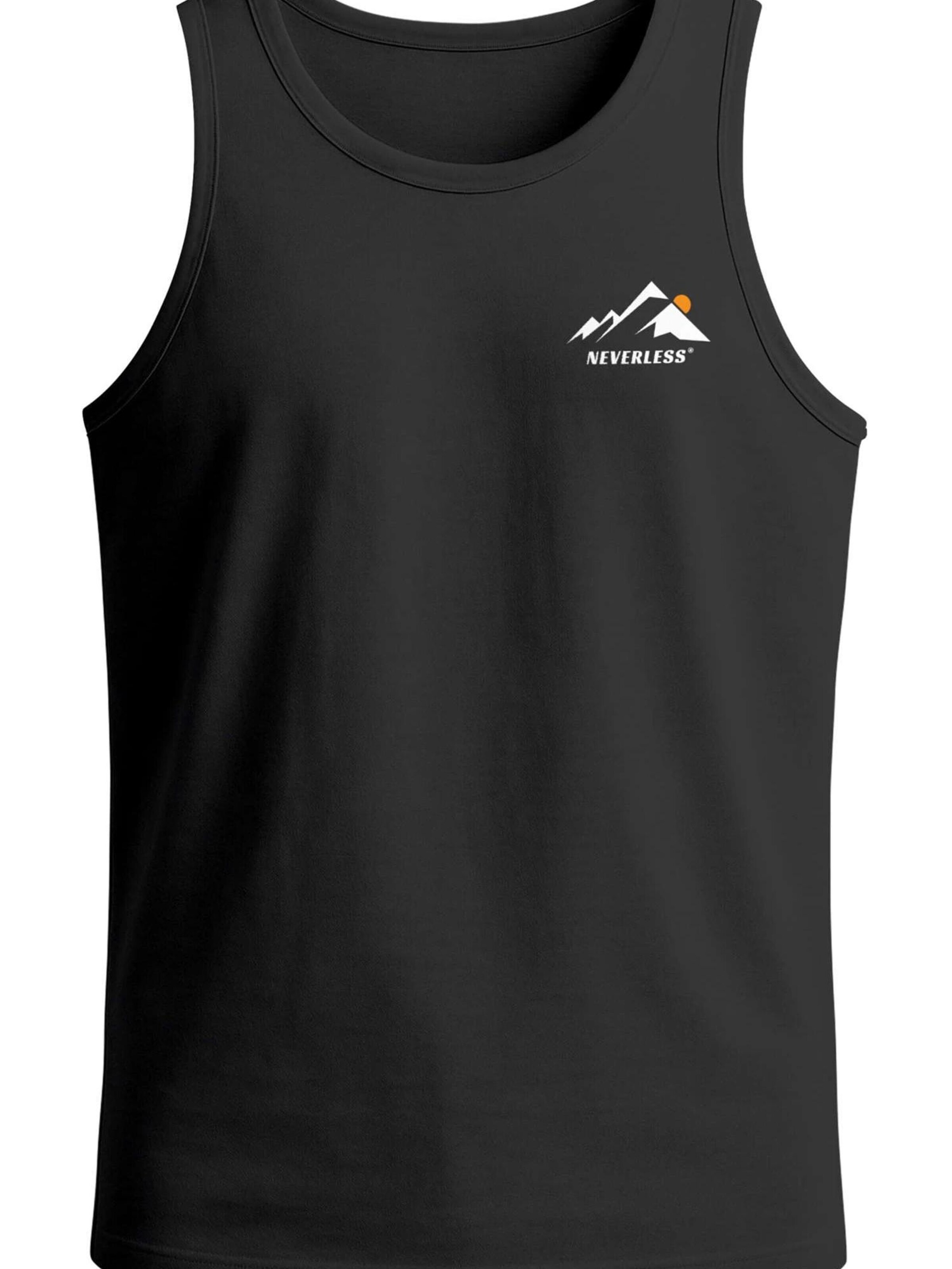 Neverless Shirt 'Minimalistic Mountain' in Black