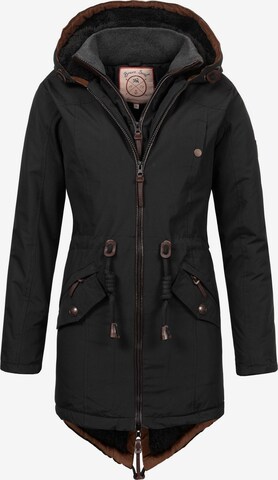 BRAVE SOUL Parka 'Abby' in Schwarz