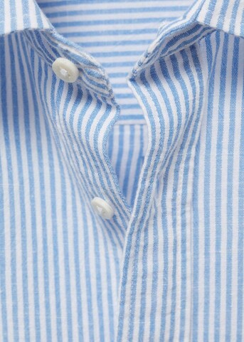 MANGO TEEN Regular fit Button Up Shirt in Blue