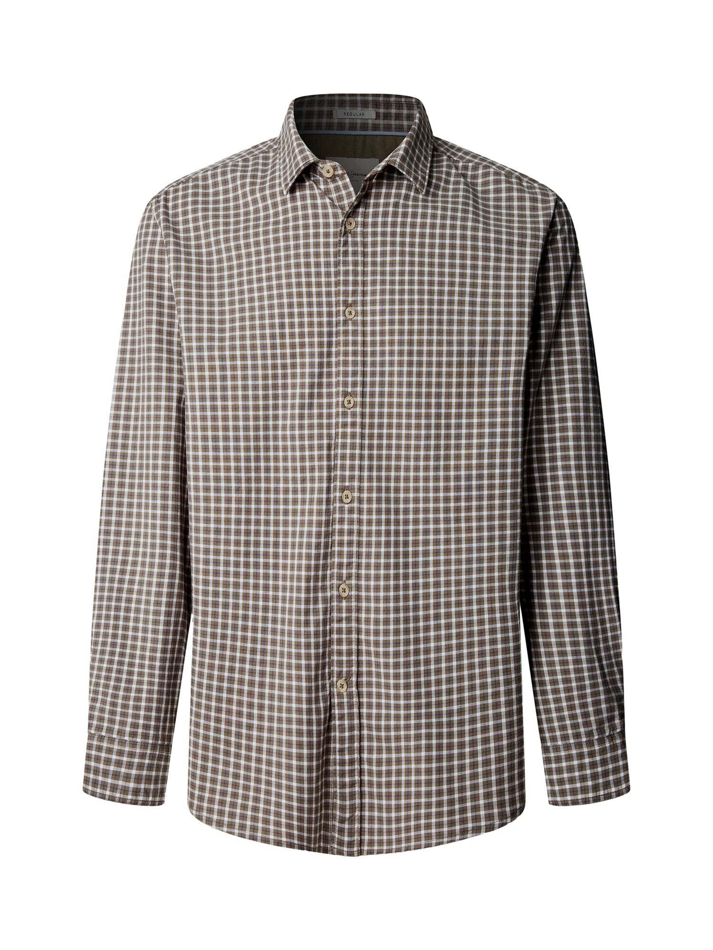 Pepe Jeans - Ajuste regular Camisa 'Rotherdam' en verde: frente