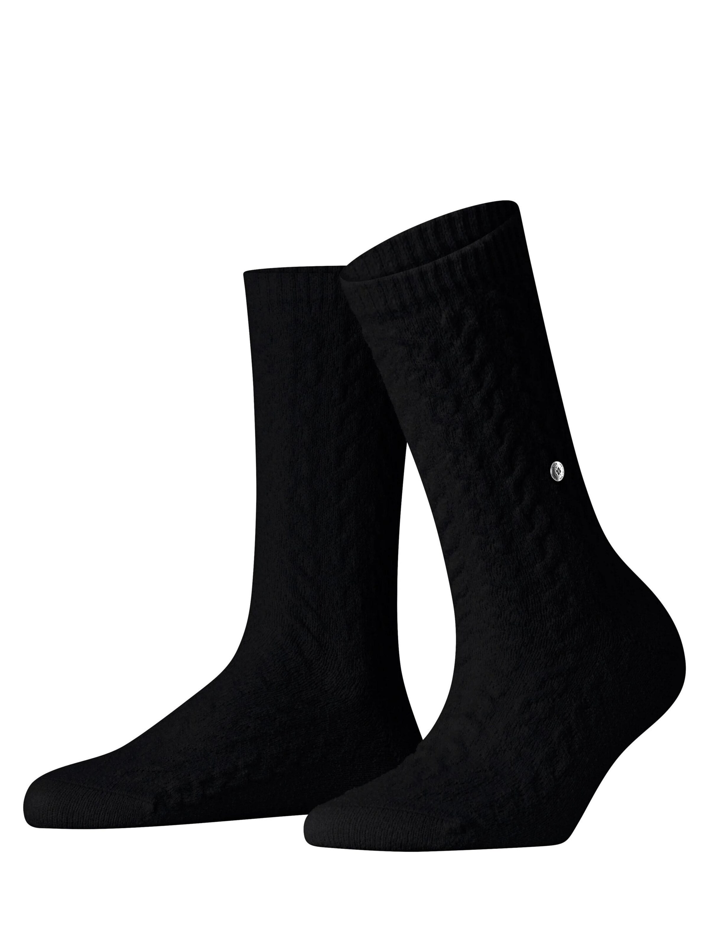 BURLINGTON Socks 'Cable' in Black: front