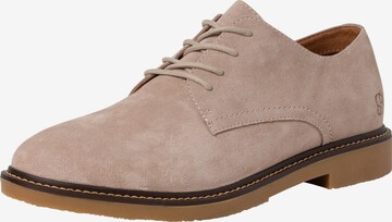 s.Oliver Lace-Up Shoes in Beige: front