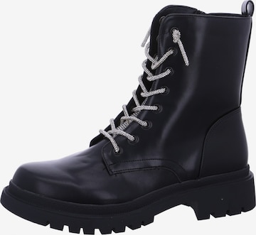 LA STRADA Schnürstiefelette in Schwarz: Vorderseite